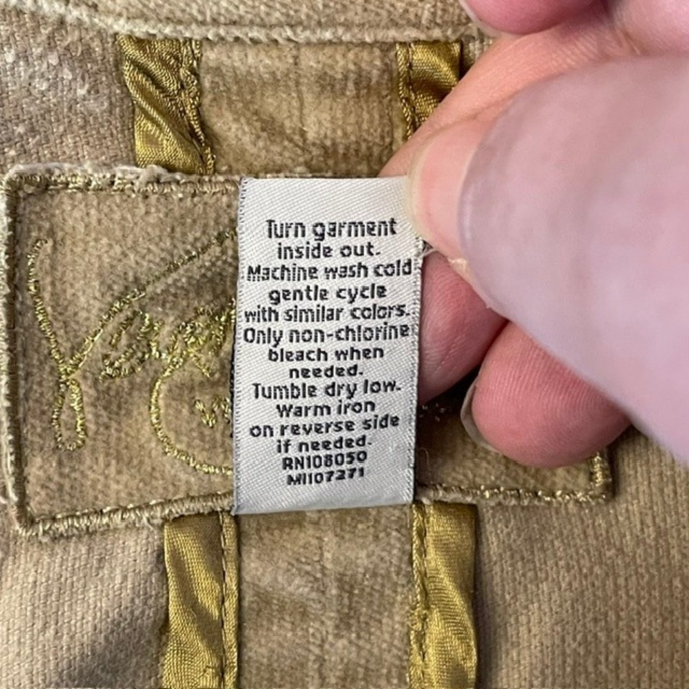 Venezia Supreme Vintage Y2K Tan Corduroy Distressed Boho Blazer Jacket 14/16 - Picture 10 of 10